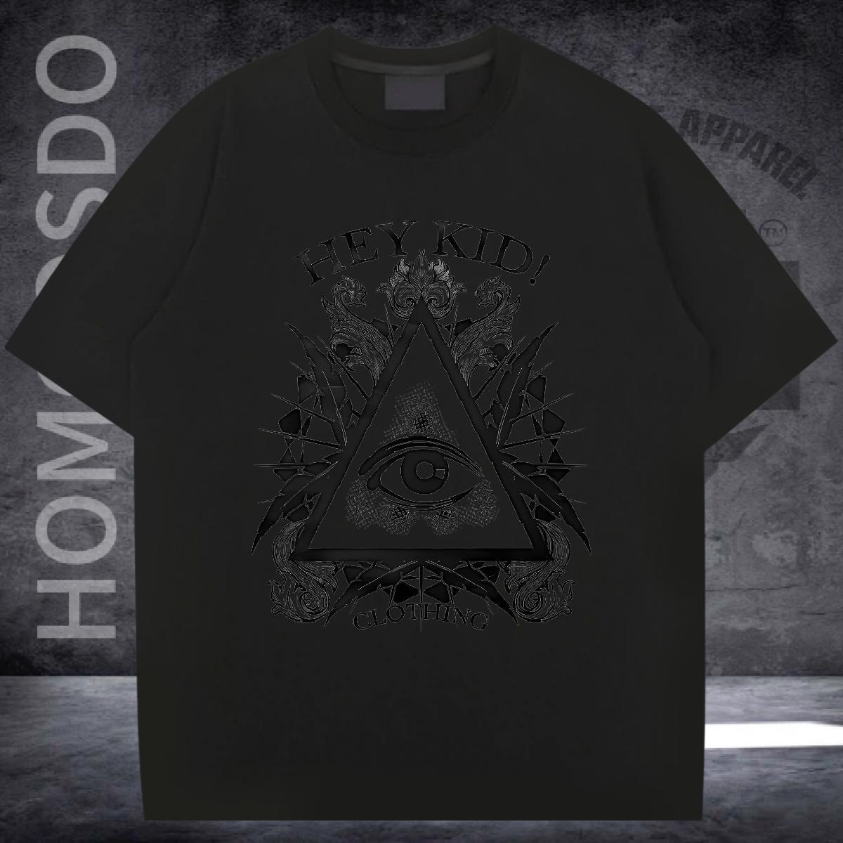 Classic Mens T Shirts eye of the devil Tshirts 100% Cotton 230g Beach Cool Design DIY Breathable Crew Neck Men Tops Tees