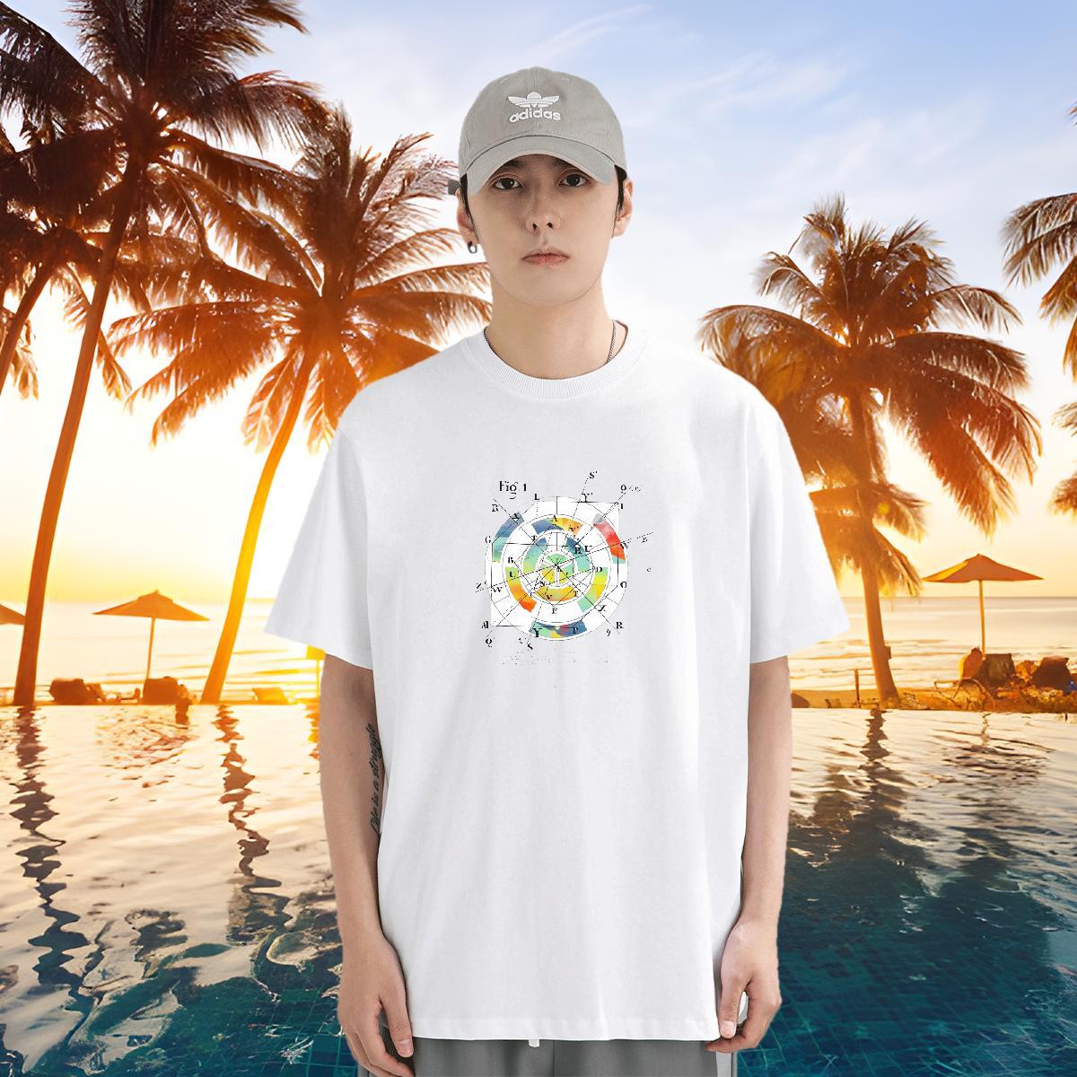 Classic Casual T Shirts Men math Wear 100% Cotton 230g Sport Comfortable Customized Breathable Short Sleeve Tshirt for Man Woman