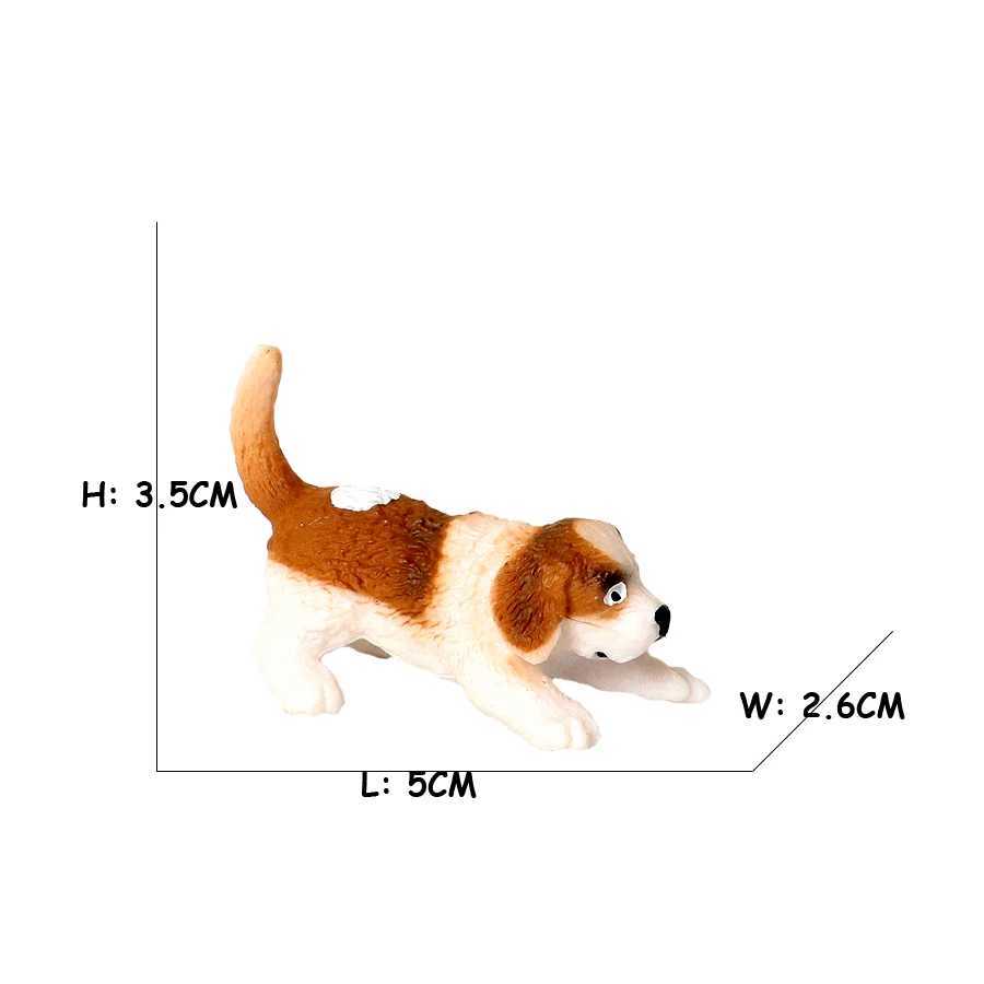 Other Toys Simulation Plastic Animal Figurine Cute Pet Dog Figures Saint Bernard Playset Family Animal Model Collectible Decoration Kid ToyL486