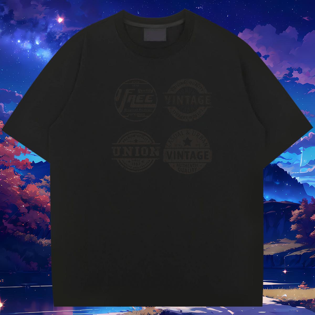 DIY T-Shirts letter Tees 230g 100% Cotton Casual Beach High Quality Custom Big Size Breathable Soft Men Tops Tees