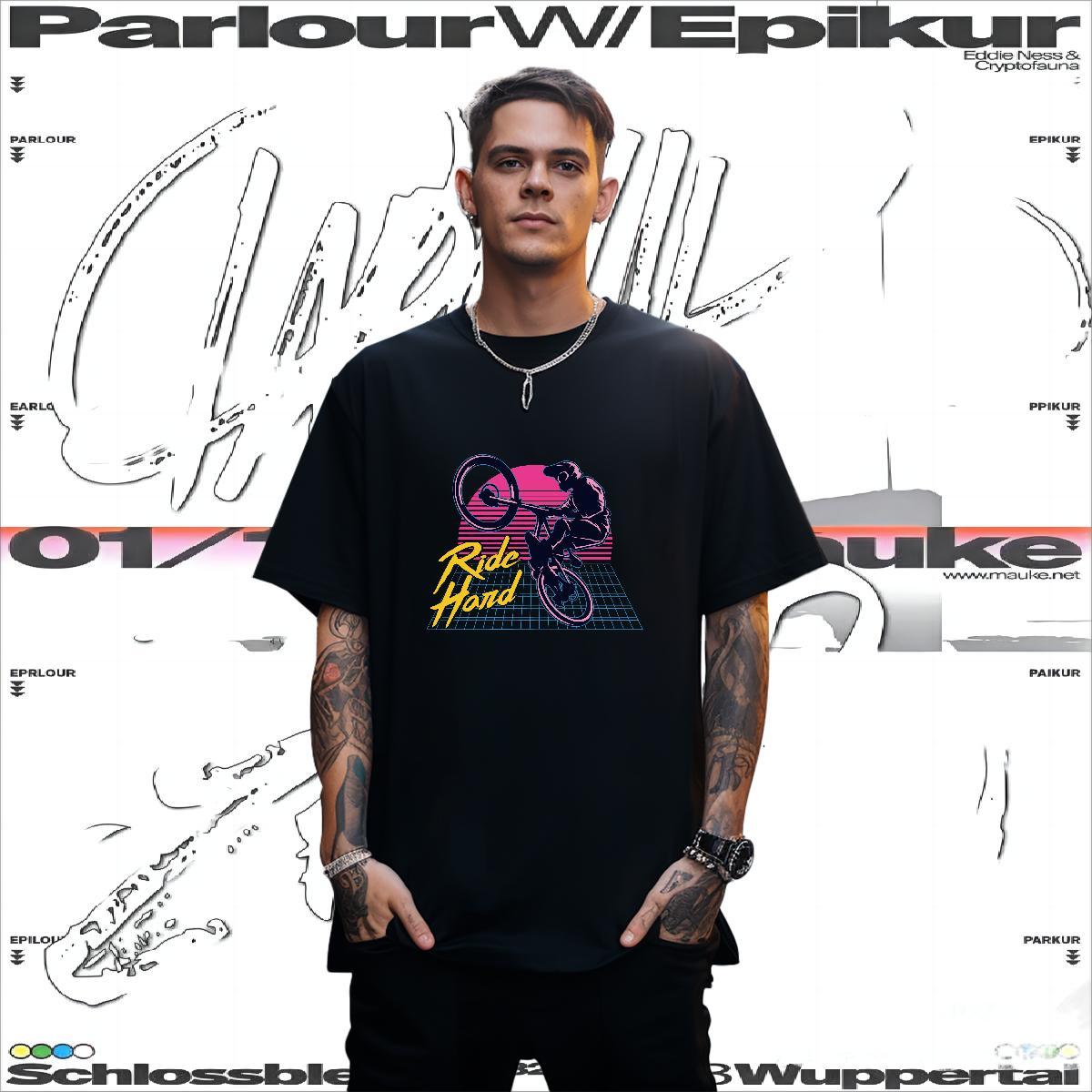 Fashion New Men T Shirts Motorcycle Top Tees 230g Pure Cotton Casual Daily Wear Loose Fit DIY Breathable Short Sleeve Men Clothes T-Shirt