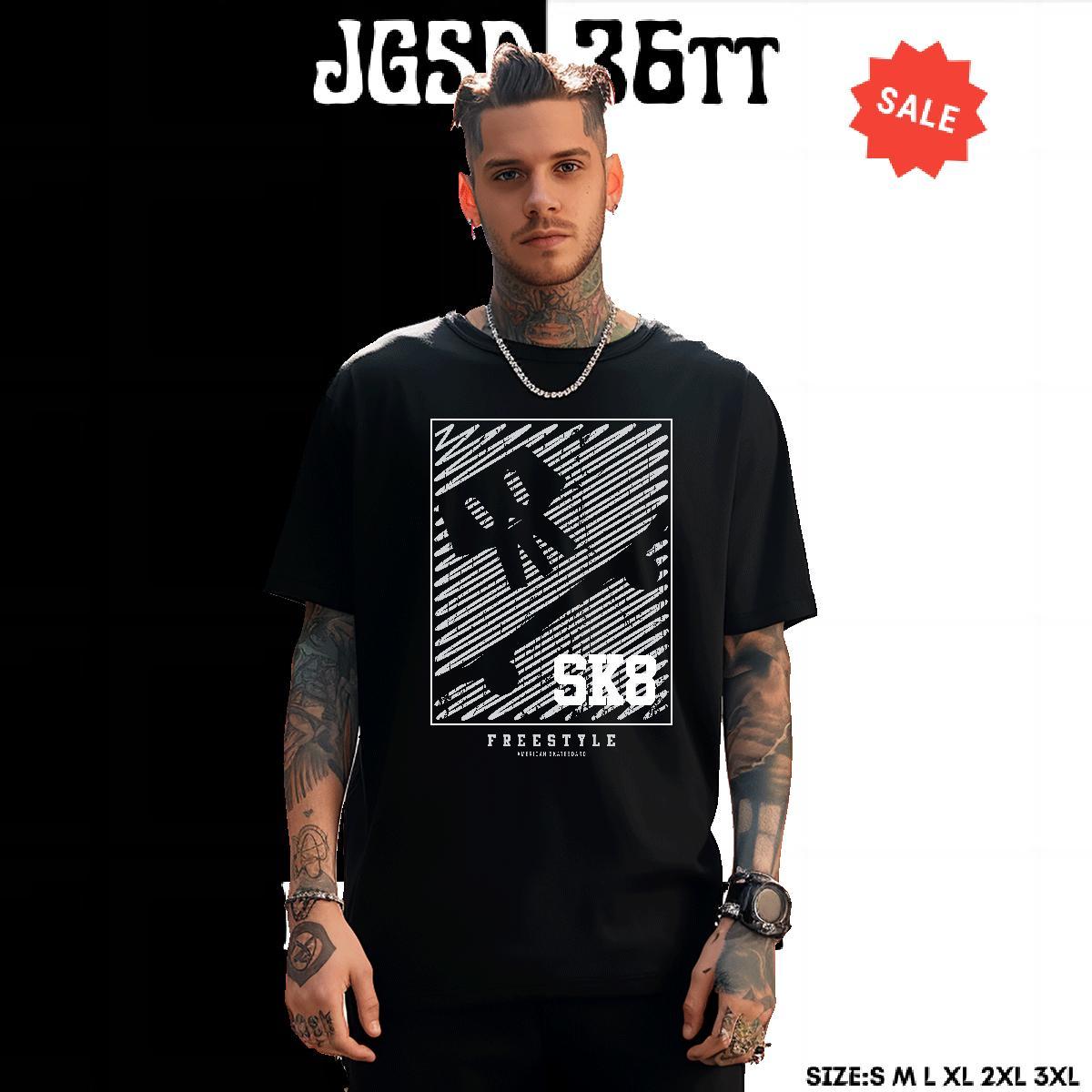 New Arrival T-Shirts skull Clothings 100% Cotton 230g Anime Printing Street Comfortable Custom Printing Breathable Short Sleeve Men Tshirts