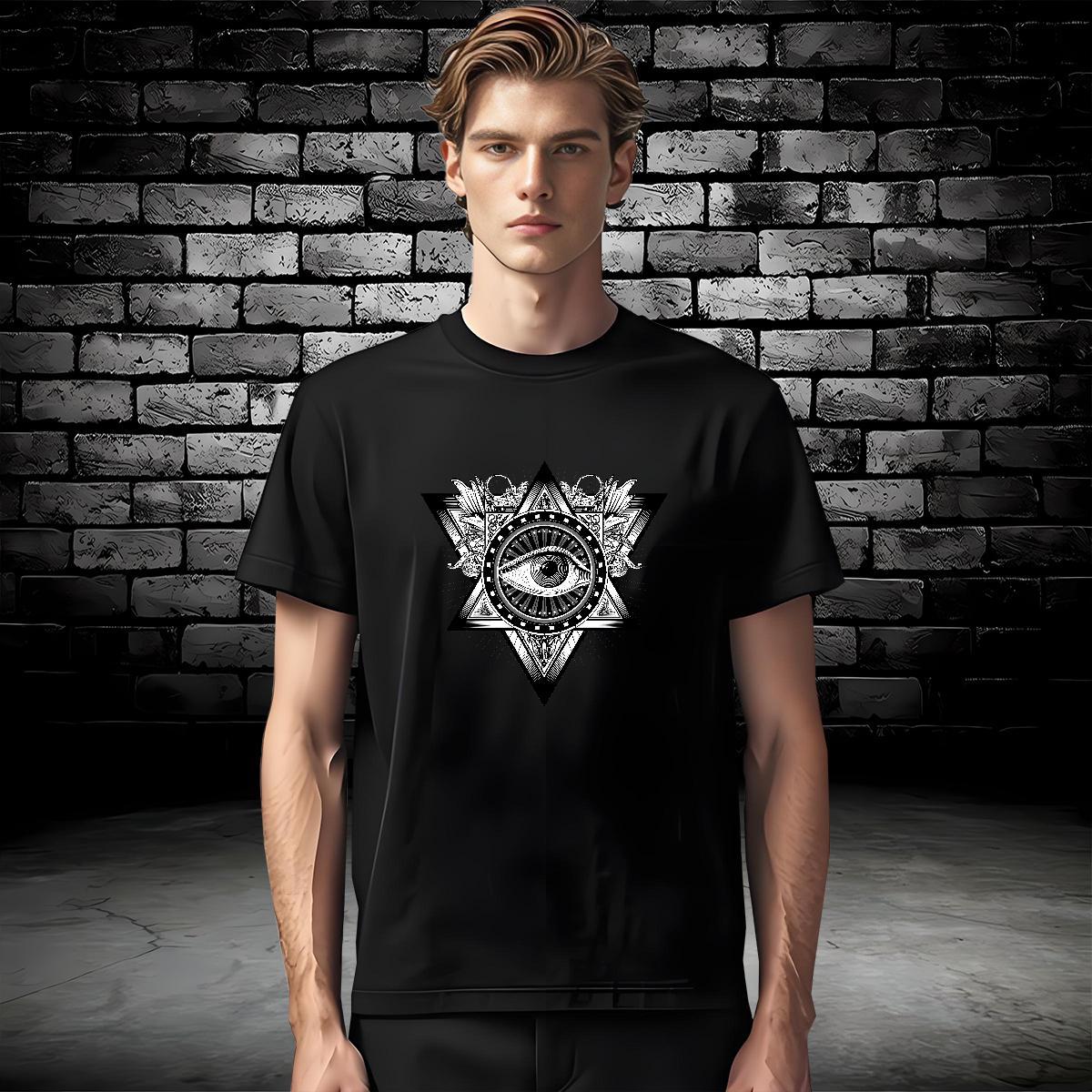2024 New Mens T Shirts eye of the devil Tops Shirt 230g 100% Cotton Home Outdoor Brand Custom Printed Round Neck Short Sleeve Couples T Shirts