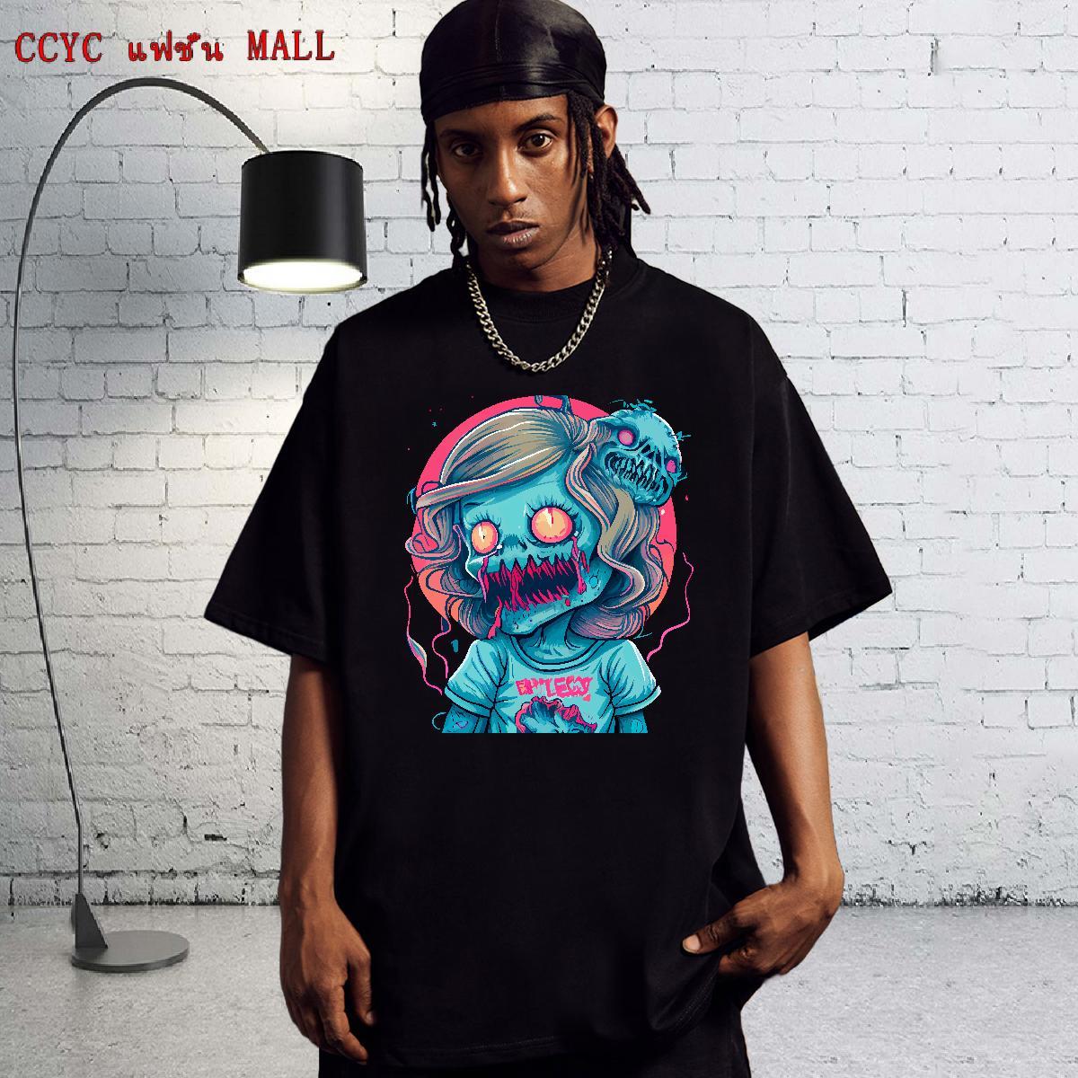 Fashion Casual Mens T Shirts skull Top Tees 100% Cotton 230g Street Designer White Plus Size Pure Cotton Men Clothes T-Shirt