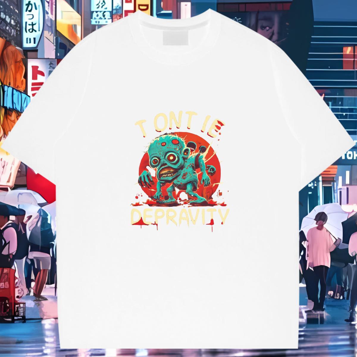 Fashion Casual Man T Shirts skull Clothings 230g Pure Cotton Casual Beach Unisex Custom Print Plus Size Short Sleeve O-Neck Men Clothes T-Shirt