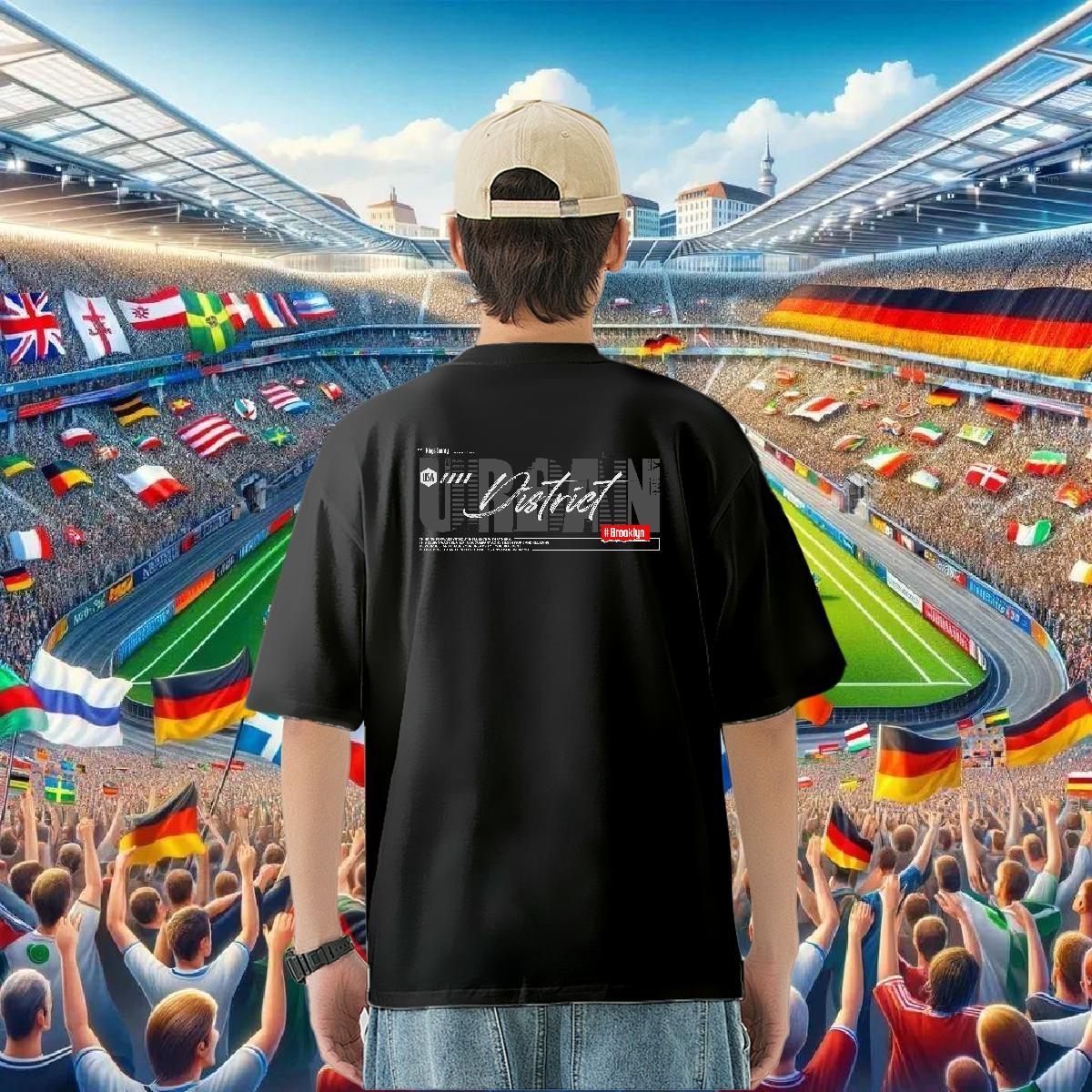 Stylist T shirt letter Tops 230g 100% Cotton Beach Loose Fit Customized Print Breathable Soft Men Tshirts
