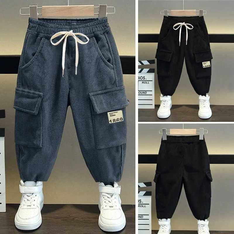 Jeans Boys Casual Pants Long Trousers Cotton 2024 New Spring Autumn Babys Kids Pants High Quality Childrens Clothing