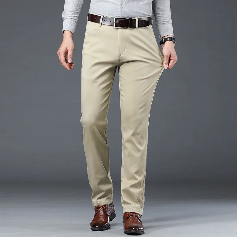 Suit Pants Spring Mens Trousers Fashion Casual Slim Business Office Male Wedding Party Work Pant Classic Large 40 240806