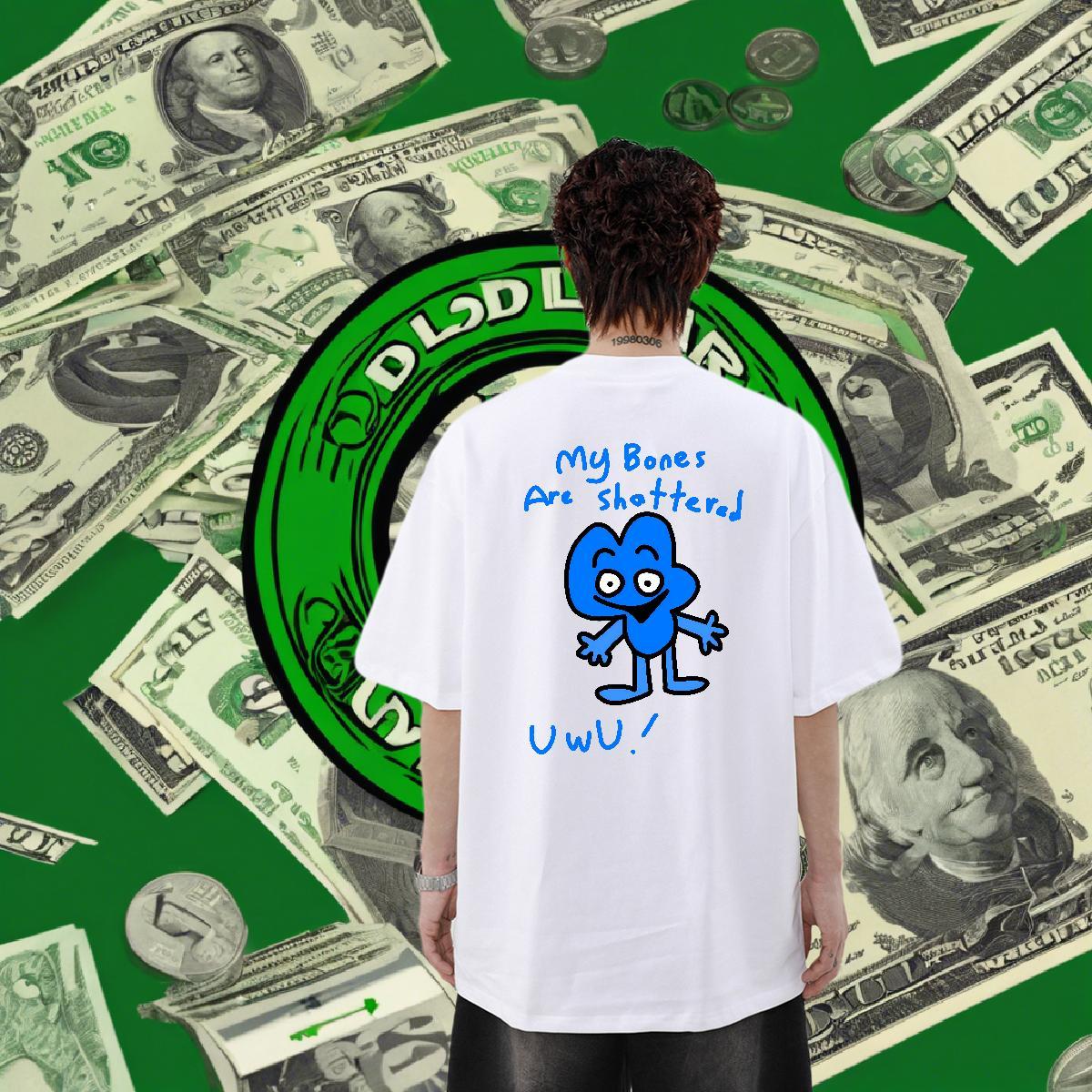 2024 T-Shirts for Men cartoon Tshirts 230g Cotton Spring Summer Classic Oversized 4XL Pure Cotton Men Tshirts
