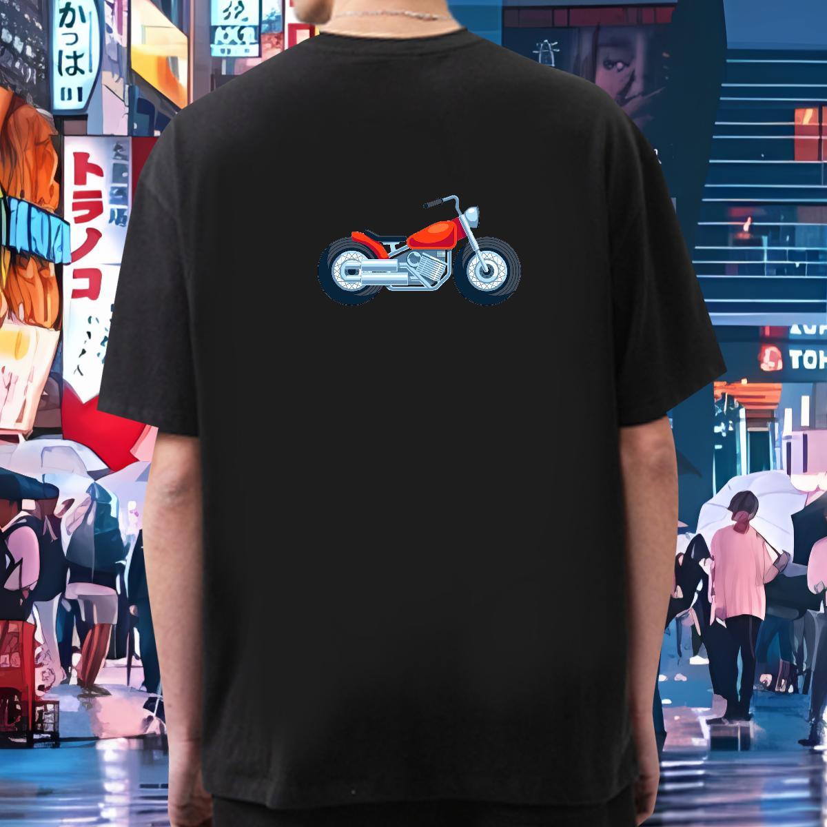 Casual New T shirt Motorcycle Wear 230g 100% Cotton Daily Outfit Cool DIY Printed Short Sleeve O-Neck Tshirts