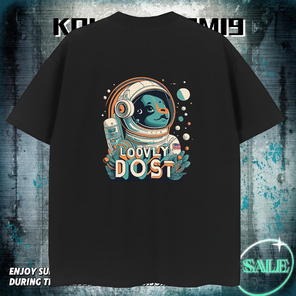 Fashion T-Shirts for Men spaceman Tees Shirts 230g Cotton Hip Hop High Quality Plus Size Custom Breathable Short Sleeve Men Tshirts