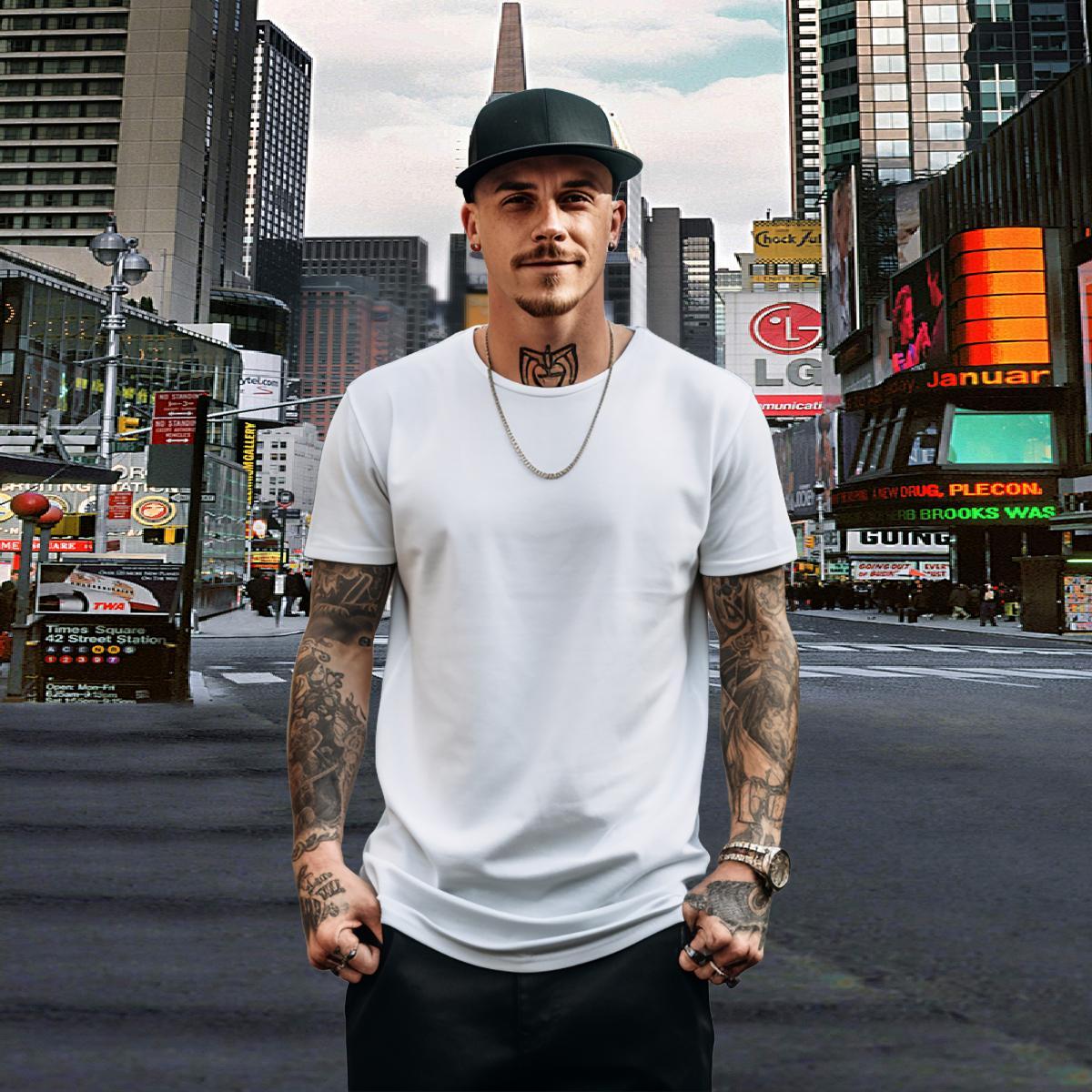 Brand Mens T Shirts hat Tops 230g Cotton Home Outdoor Unisex Black Oversized Round Neck Short Sleeve Men Tees