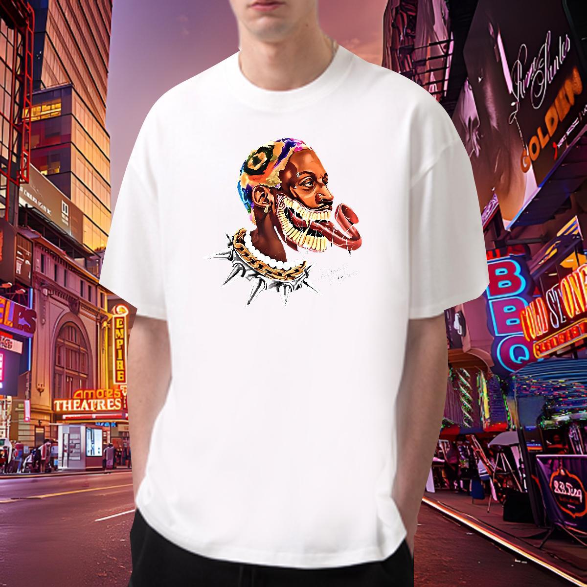 Designer T Shirt For Man portrait Wear 230g 100% Cotton Summer Casual High Quality DIY Printed Breathable Short Sleeve Men Tshirts