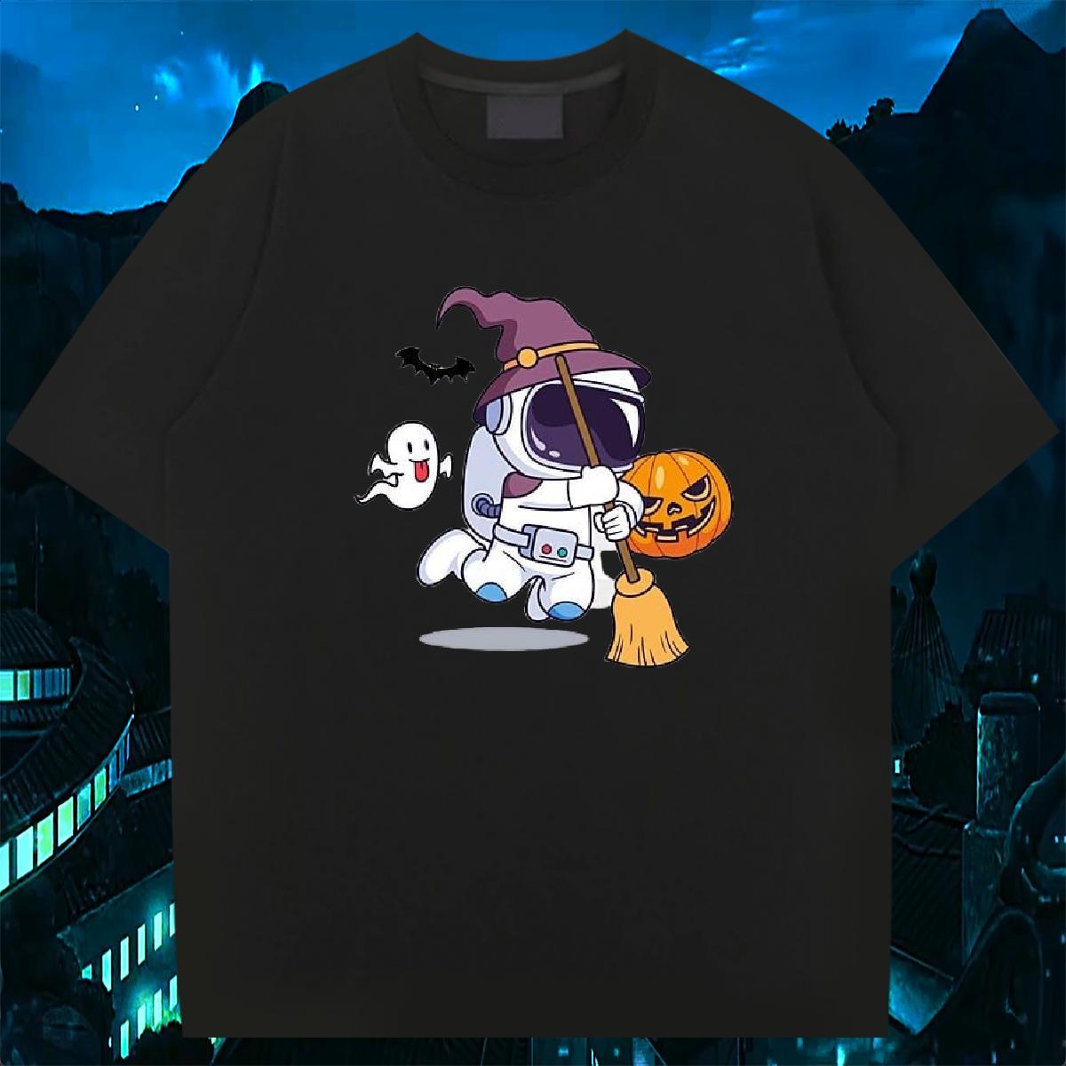 Factory Direct T-Shirts for Men Tops Shirt 230g 100% Cotton Daily Outfit Loose Cartoon Printing L-4XL O Neck Short Sleeves Men Tops Tees