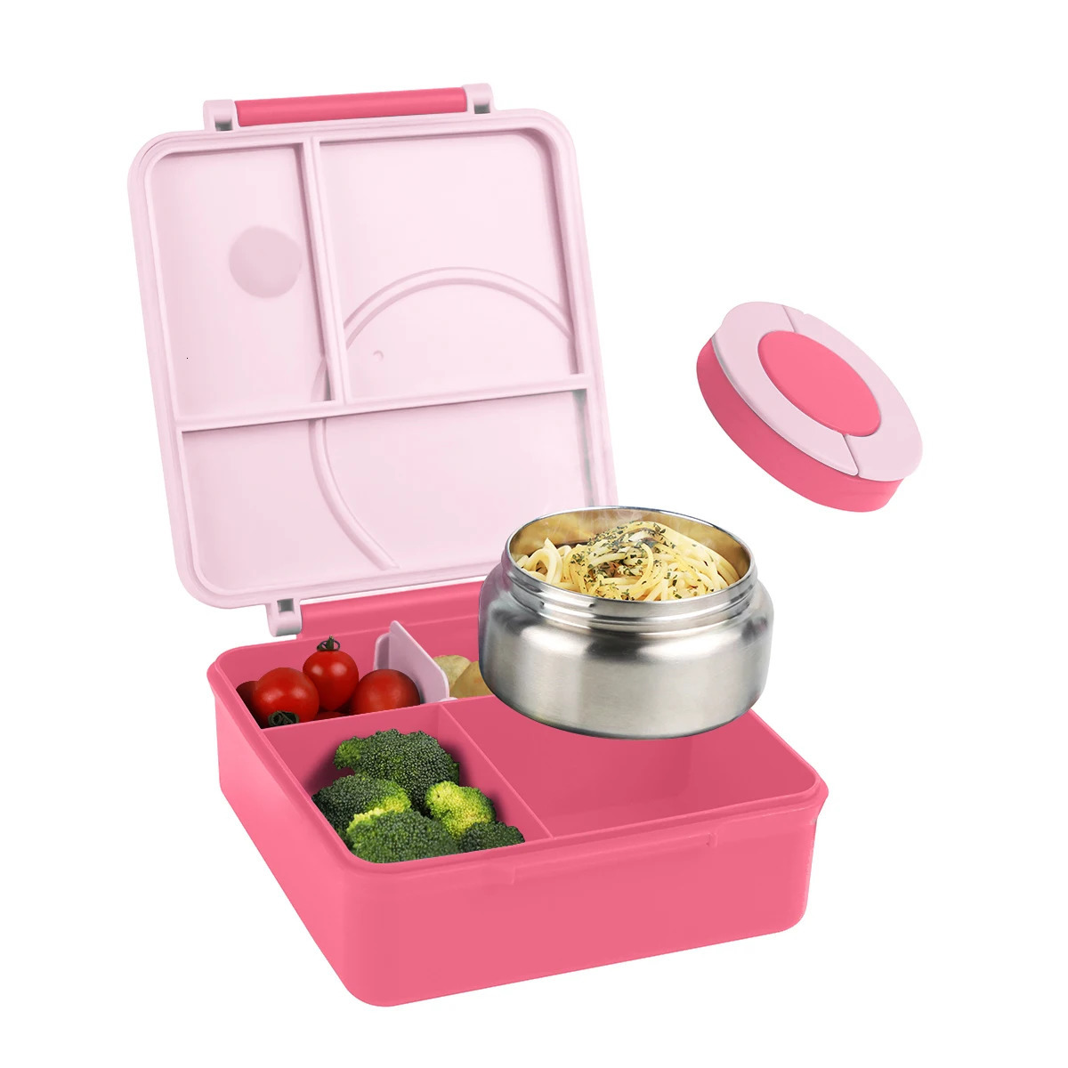 Four-Grid Lunch Box With Insulated Soup For Teenagers And Workers At School Canteen Back School 240801