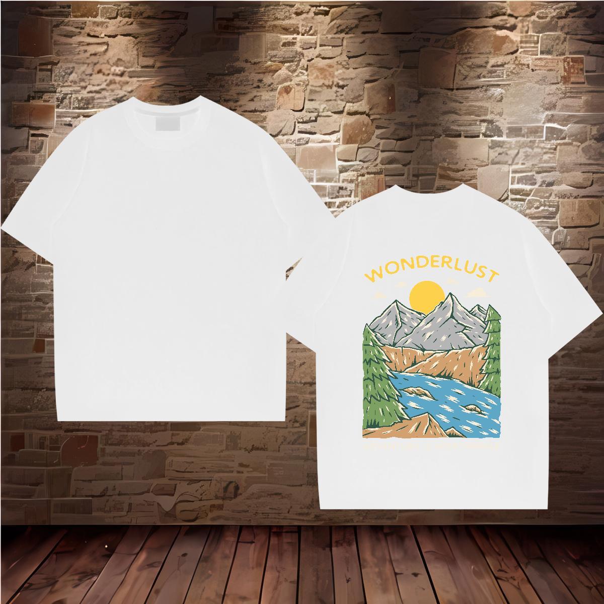 Classic Man T Shirts sun Clothes 230g Cotton Hip Hop Street Popular Customized Print Crew Neck Tshirt for Man Woman