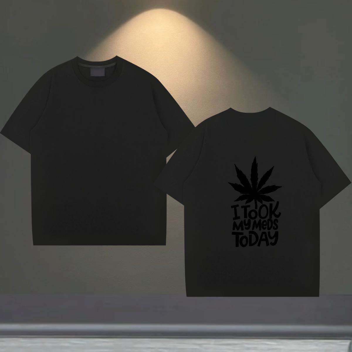 Free Shipping T-Shirts letter Top Tees 100% Cotton 230g Hip Hop Loose Fit Custom Print Oversized Breathable Crew Neck Men Clothes T-Shirt