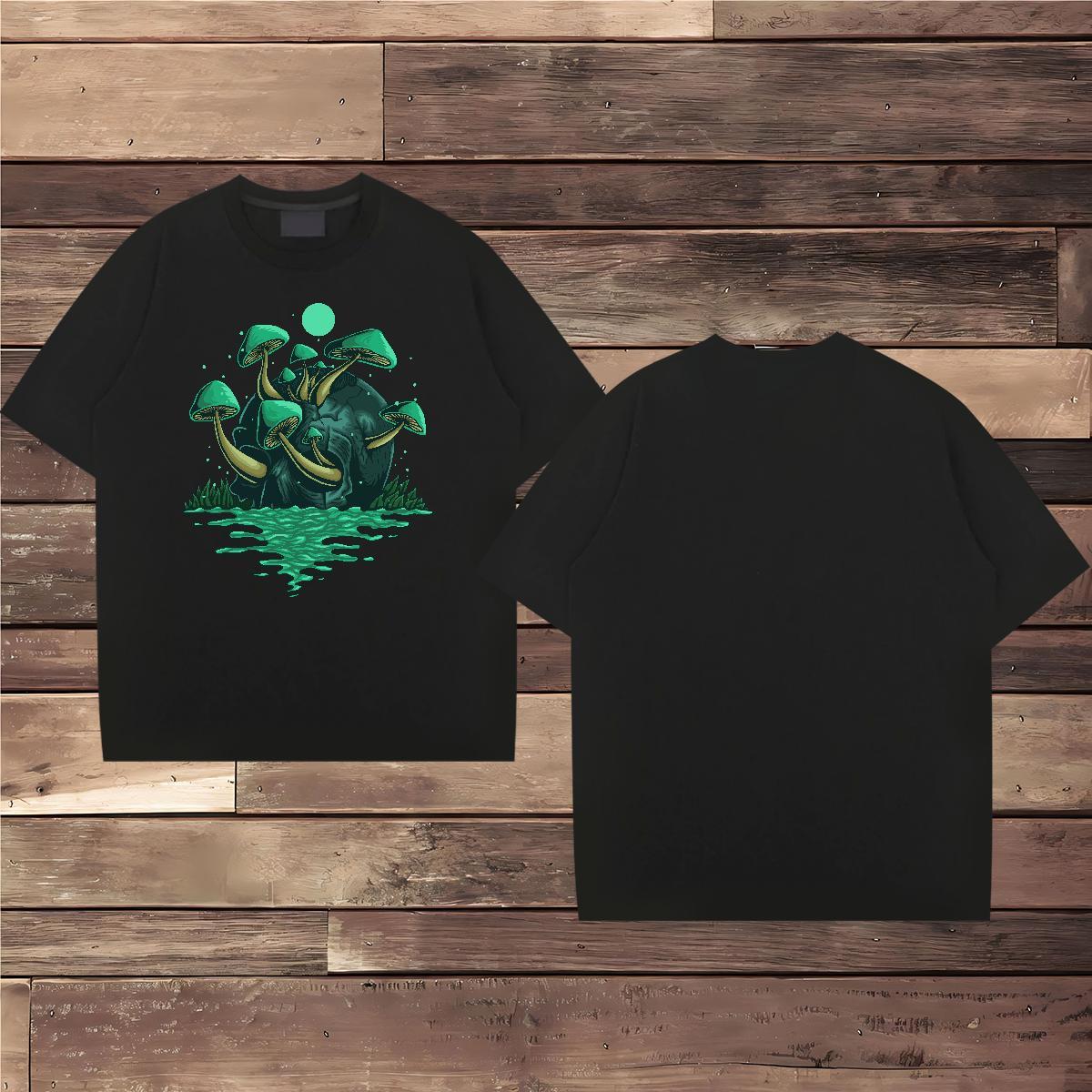 2024 New T-Shirts skull Tops Tees 100% Cotton 230g Anime Printing Street Classic Cartoon Printing L-4XL Crew Neck Breathable Couples T Shirts