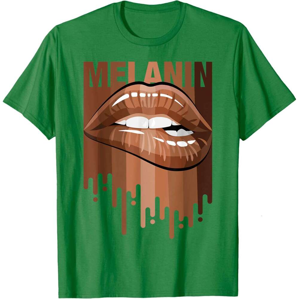 2025S Fashion Designer T Shirt For Mens Cool Melanin Girl Lips Tees Black Girls Magic Style T Shirt Shirts Tshirt Graphic Tee Casual Tops Clothes Shor
