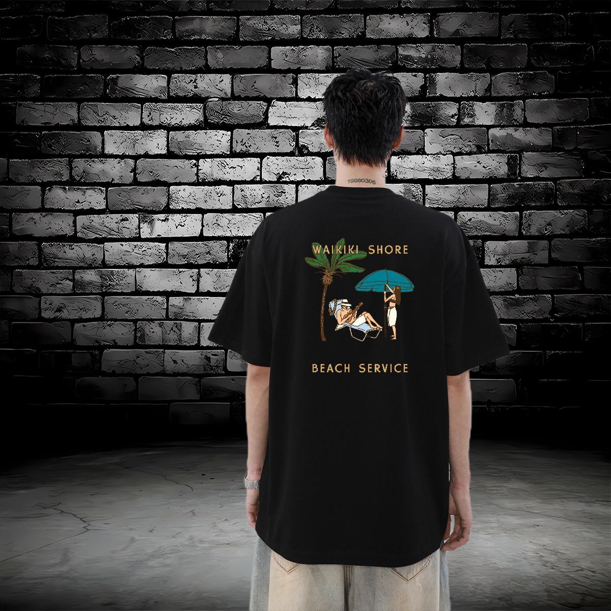 2024 Mens T Shirts portrait Clothings 230g 100% Cotton Street Loose Fit Custom Printing Short Sleeve Soft Mens Tshirts