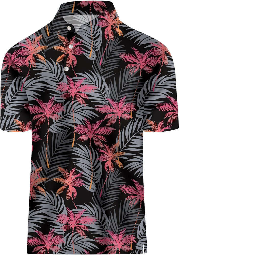 Fashion Mens Polo shirt Shirts for Men Funny: Hawaiian Golf Polo Shirt Dry Fit Polos shirts tshirt Casual tops summer clothes Short sleeve ventilate F