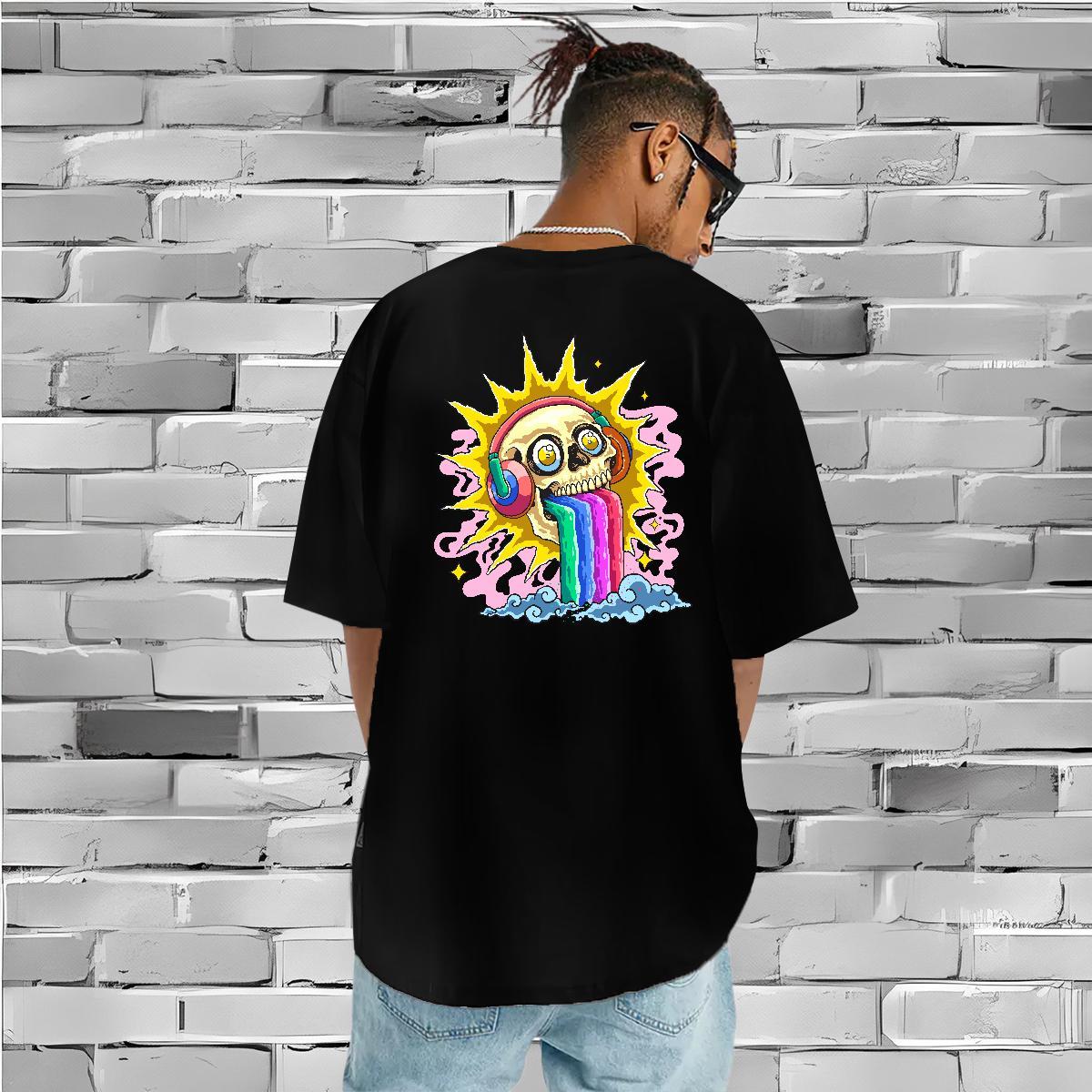 2024 New T shirt skull Clothings 230g 100% Cotton Outdoor Comfortable Custom Printed Breathable Soft Men Tshirts