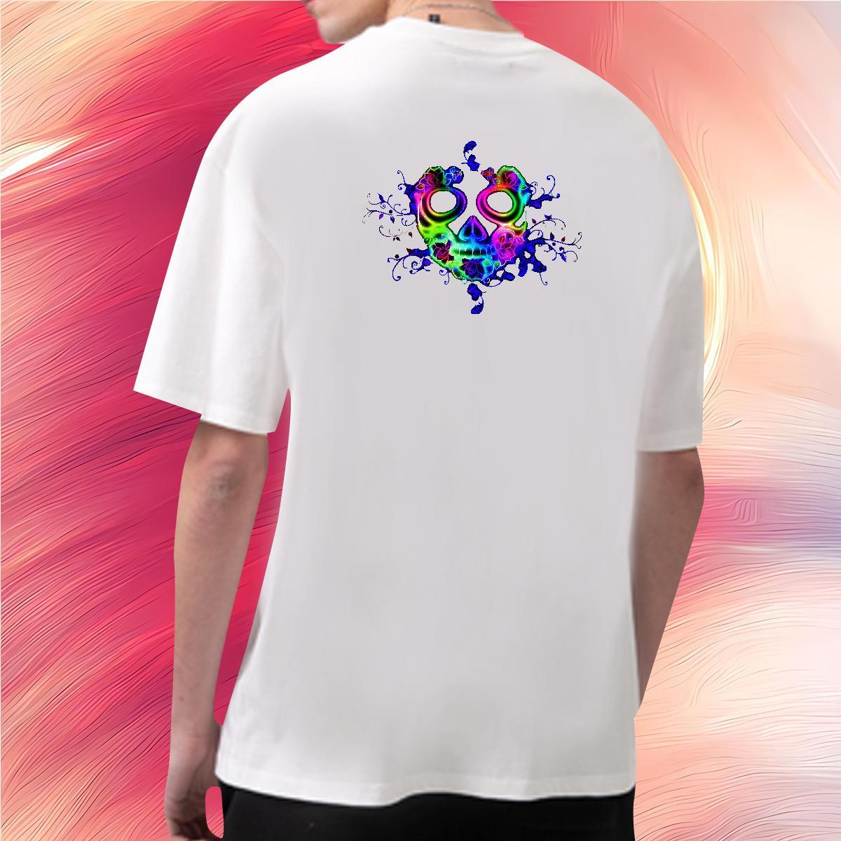 Stylist Men T Shirts skull Wear 230g Cotton Daily Outfit Comfortable DIY O Neck Short Sleeves Men Tshirts