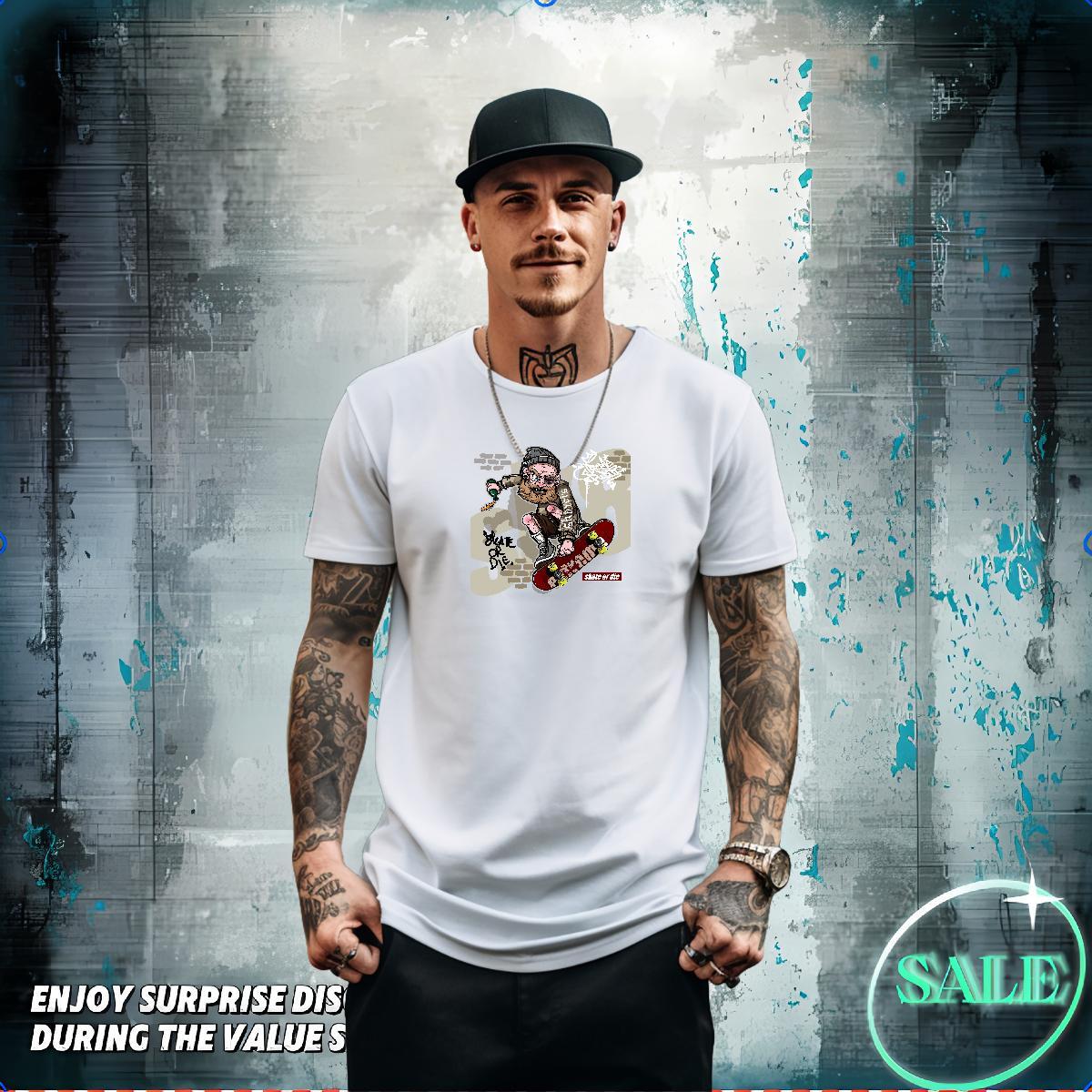 Casual New T shirt skateboarding Clothes 230g 100% Cotton Home Outdoor Classic Custom Print Oversized Breathable Soft Mens Tshirts