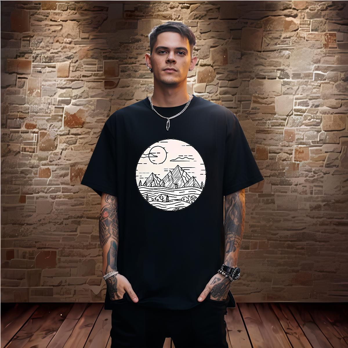 DIY Man T Shirts sun Tops Tees 230g Cotton Street wear Hip Hop TOP Quality Customized Breathable Tshirts