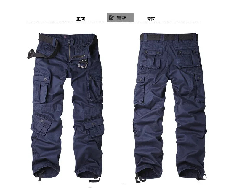 Autumn Korean Style Washing Wine Red Cotton Overalls Pants Men Casual Loose Multipocket Cargo for Men2842 240806