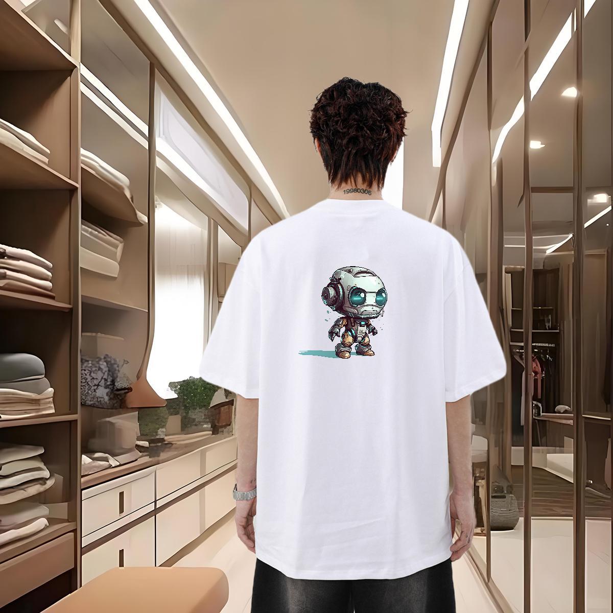 Wholesale Mens T Shirts ET Polos 230g Cotton Hip Hop Street Loose Fit Oversized 4XL Breathable Soft Tshirt for Man Woman