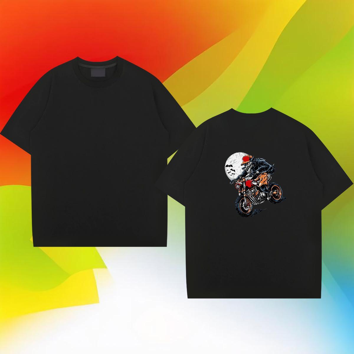 2024 New T-Shirts skull Tops Tees 230g 100% Cotton Street Casual High Quality Plus Size Cartoon O-Neck Short Sleeve Tshirt for Man Woman