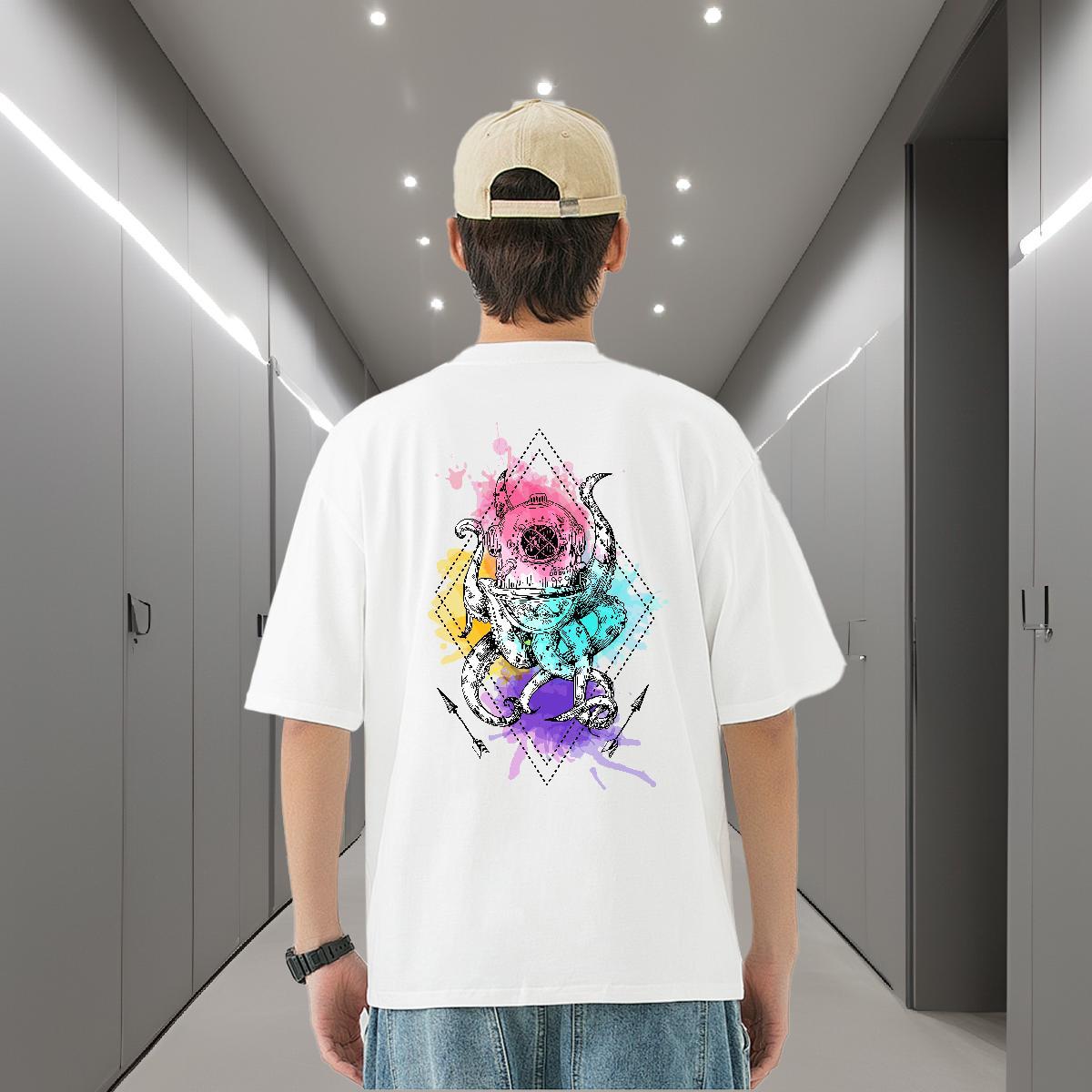 2024 New T Shirts Men ET Tee Shirt 230g 100% Cotton Hip Hop Street Brand Plus Size Custom Breathable Mens Tshirts