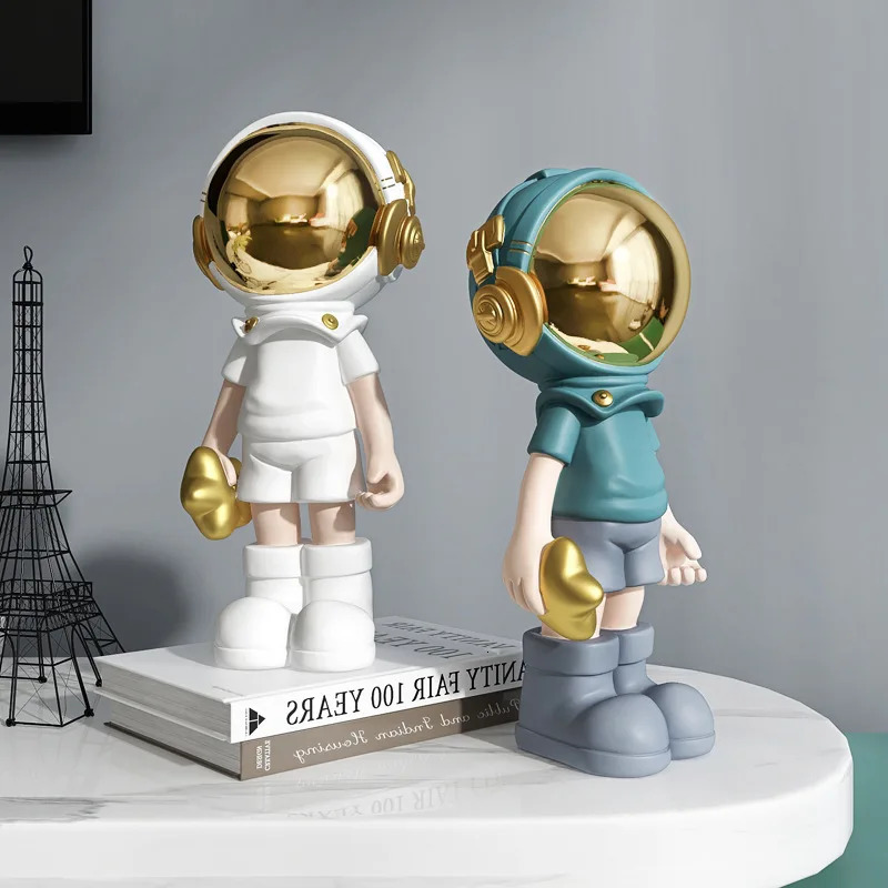 Artlovin Creative Resin Cartoon Astronaut Statue Home Decoration Images Desktop Decoration Sculptures Nordic Interior Decoration Gifts 240806