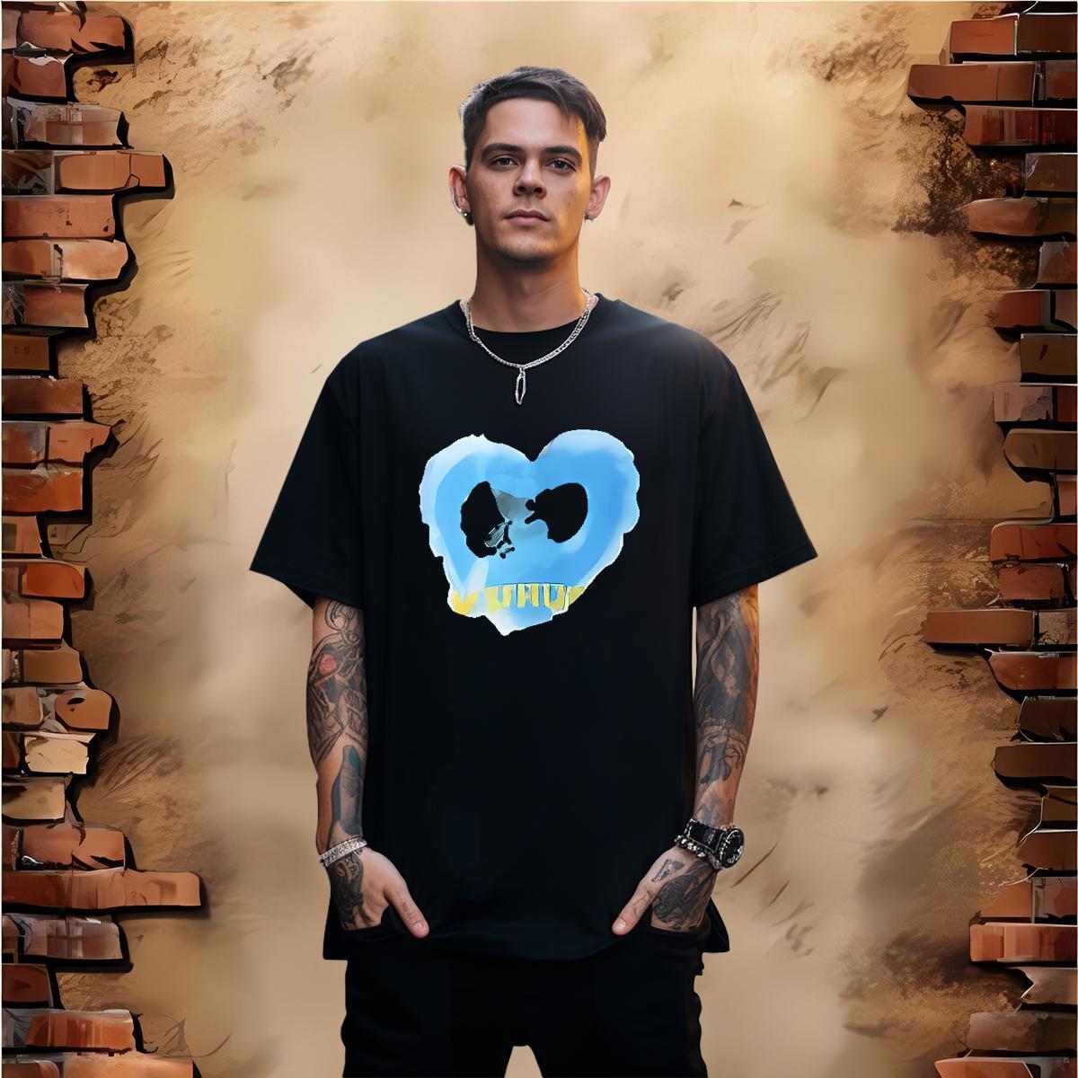 Stylist T-Shirts for Men letter Tees 100% Cotton 230g Daily Outfit Loose Fit Cartoon Print Pure Cotton Men Clothes T-Shirt