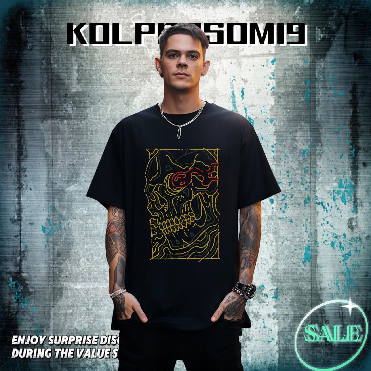 2024 Designer Mens T Shirts skull Top Tees 230g Pure Cotton Hip Hop Street Popular DIY O Neck Short Sleeves Men Tees