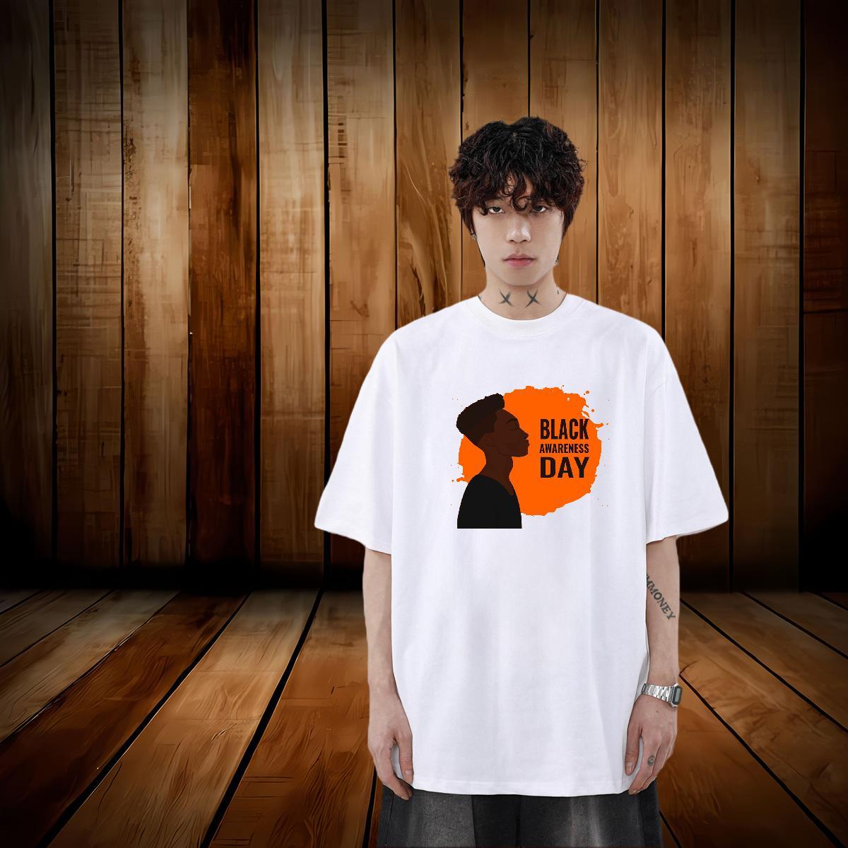 Classic Casual Mens T Shirts letter Tees Shirts 230g Pure Cotton Daily Wear Cool Design Anime Breathable Men Tops Tees