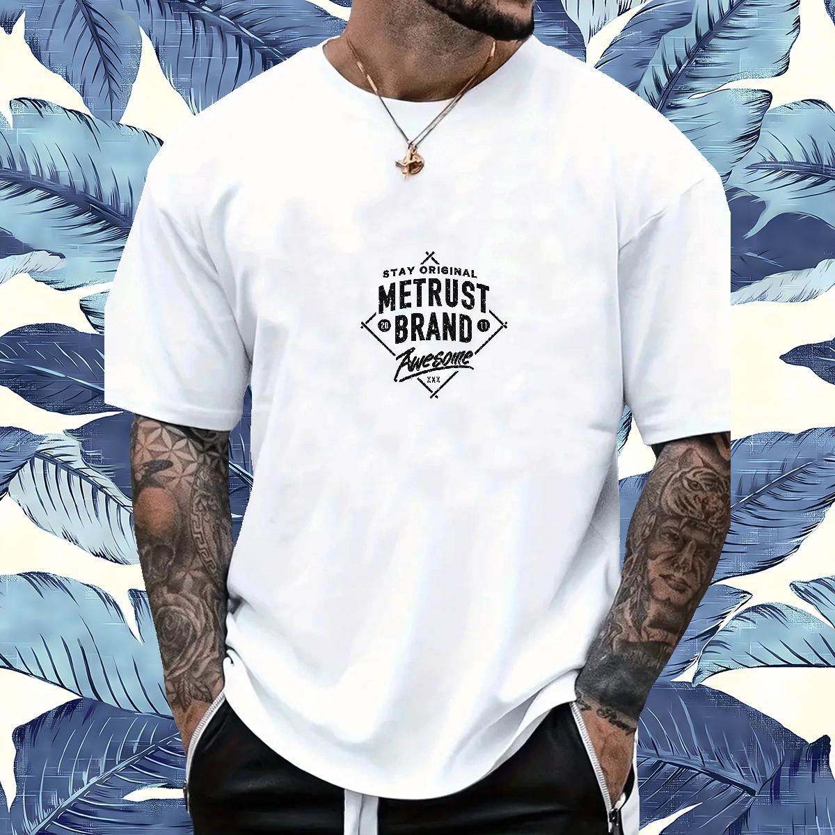 2024 Summer Mens T Shirts letter Wear 230g 100% Cotton Street Wear Comfortable Custom Printing Breathable Crew Neck Men Tshirts