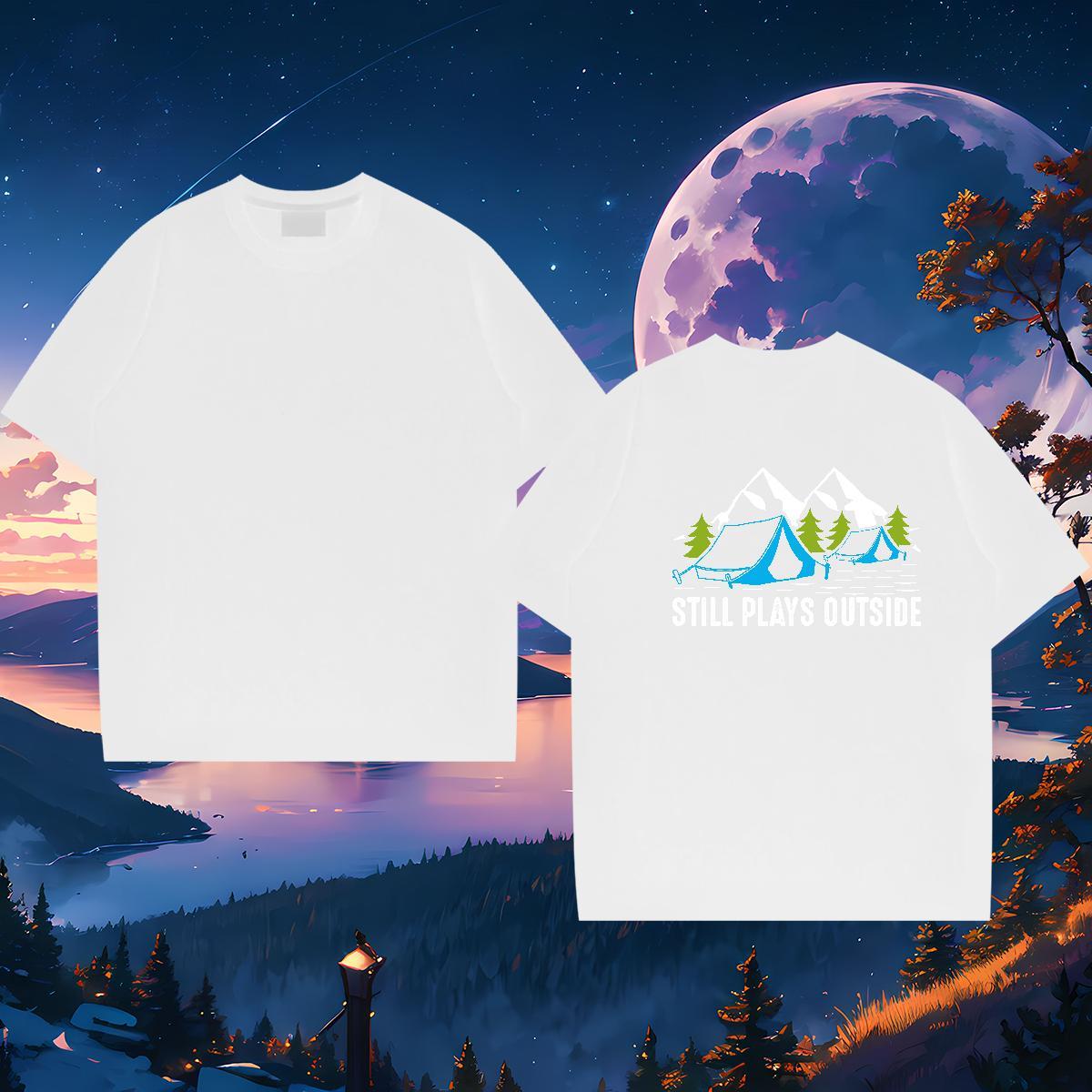 New Designer T shirt mountains Tshirts 230g Cotton Casual Comfortable Black Oversized Breathable Soft Men Tees
