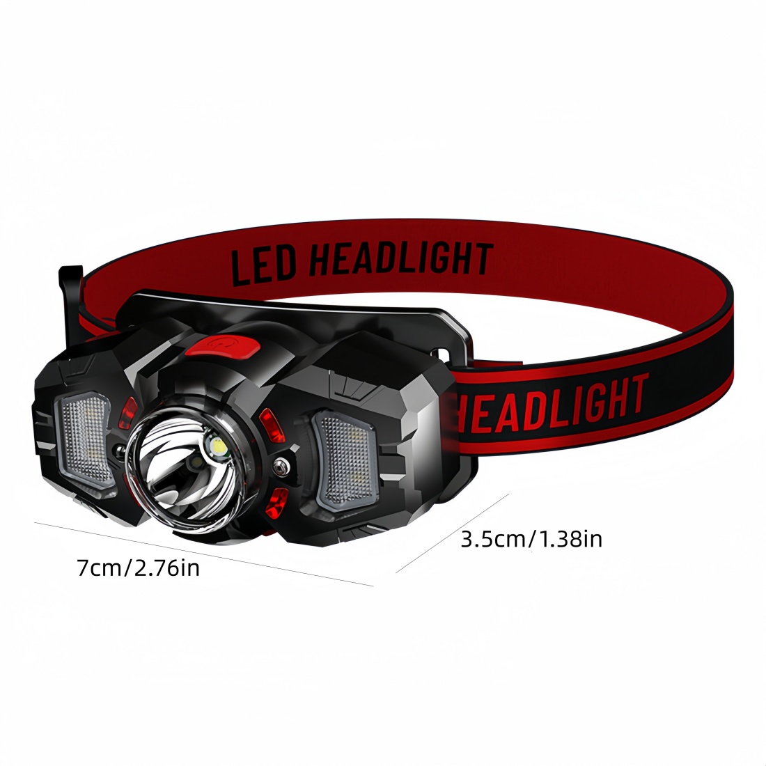 Ultra Bright LED Head Mounted Light with USB Charging - Hands-Free Sensor for Night Fishing & Running