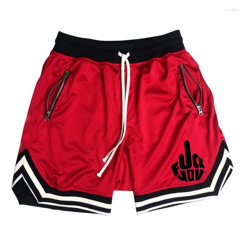 CNLONGBIDA Mens Shorts Summer Basketball Male Casual Sports Mesh Fitness Short Trousers Breathable Five Points Pant Running Clothing