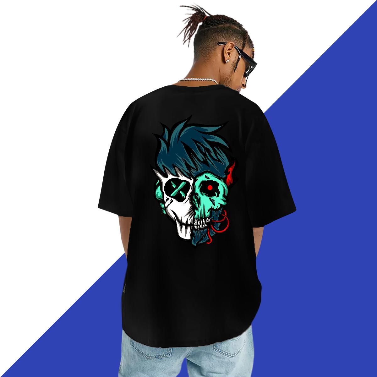 Classic Mens T Shirts skull Tee Shirt 100% Cotton 230g Street High Quality DIY Anime Breathable Crew Neck Men Tshirts