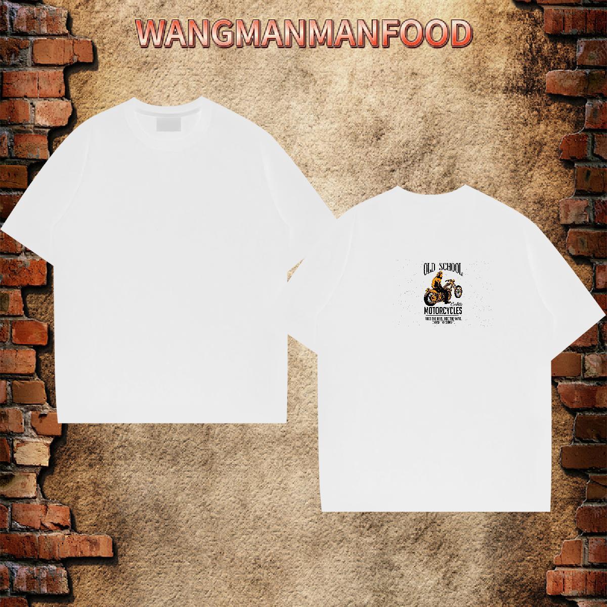Fashion New T Shirts Men Motorcycle Tee Shirt 230g Pure Cotton Casual Soft Custom Big Size Breathable Soft Mens Tshirts