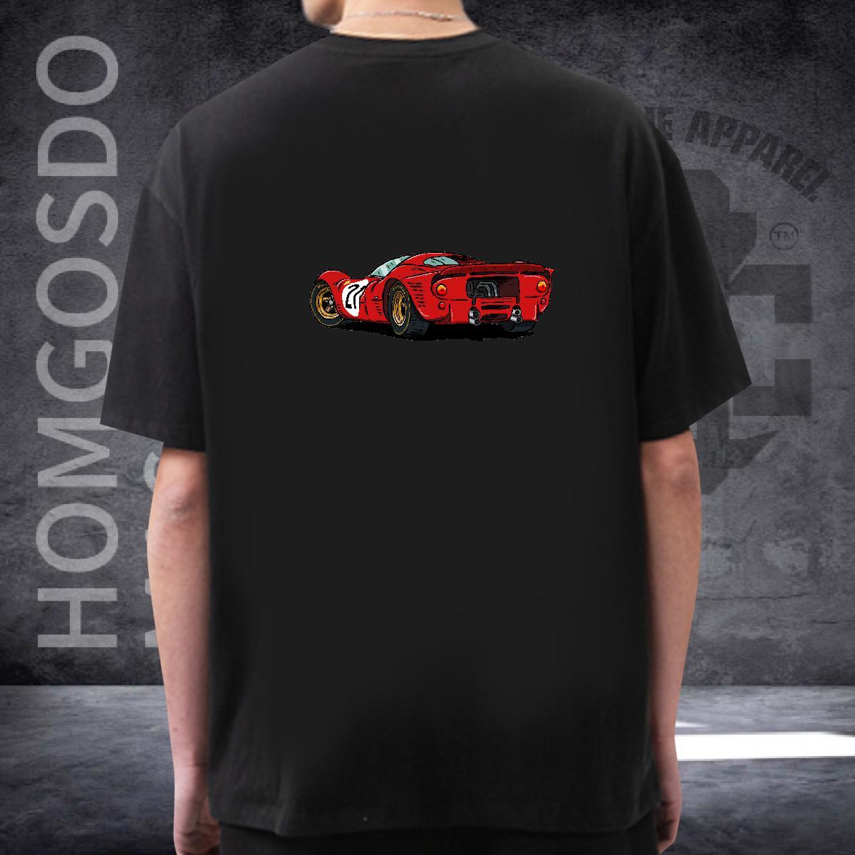 Brand T-Shirts for Men car Clothings 230g Pure Cotton Street Wear Wholesale Custom Print Plus Size Breathable Short Sleeve Men Tshirts