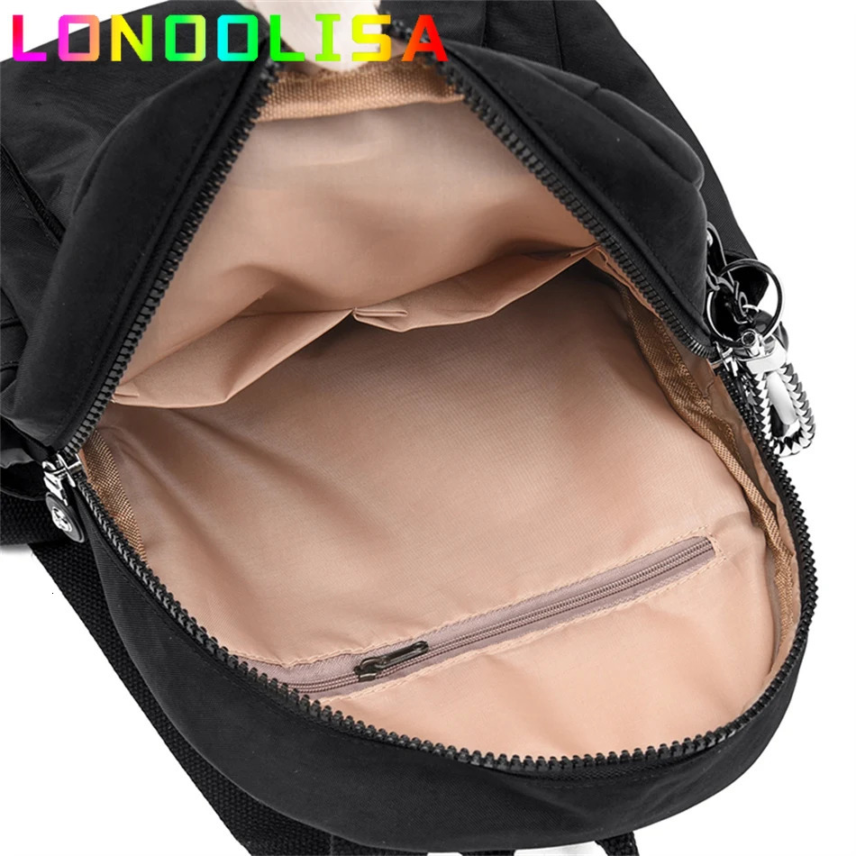 Womens backpack large capacity leisure travel bag highquality nylon cloth Rucksack school Mochilas for teenagers and girls 240807