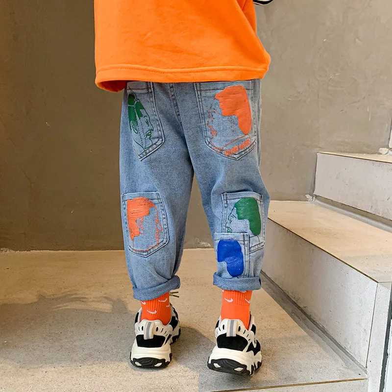 Jeans Lovely Baby Spring Autumn Jeans Pants For Boys Children Kids Trousers Clothing Teenagers Gift Home Outdoor High Quality