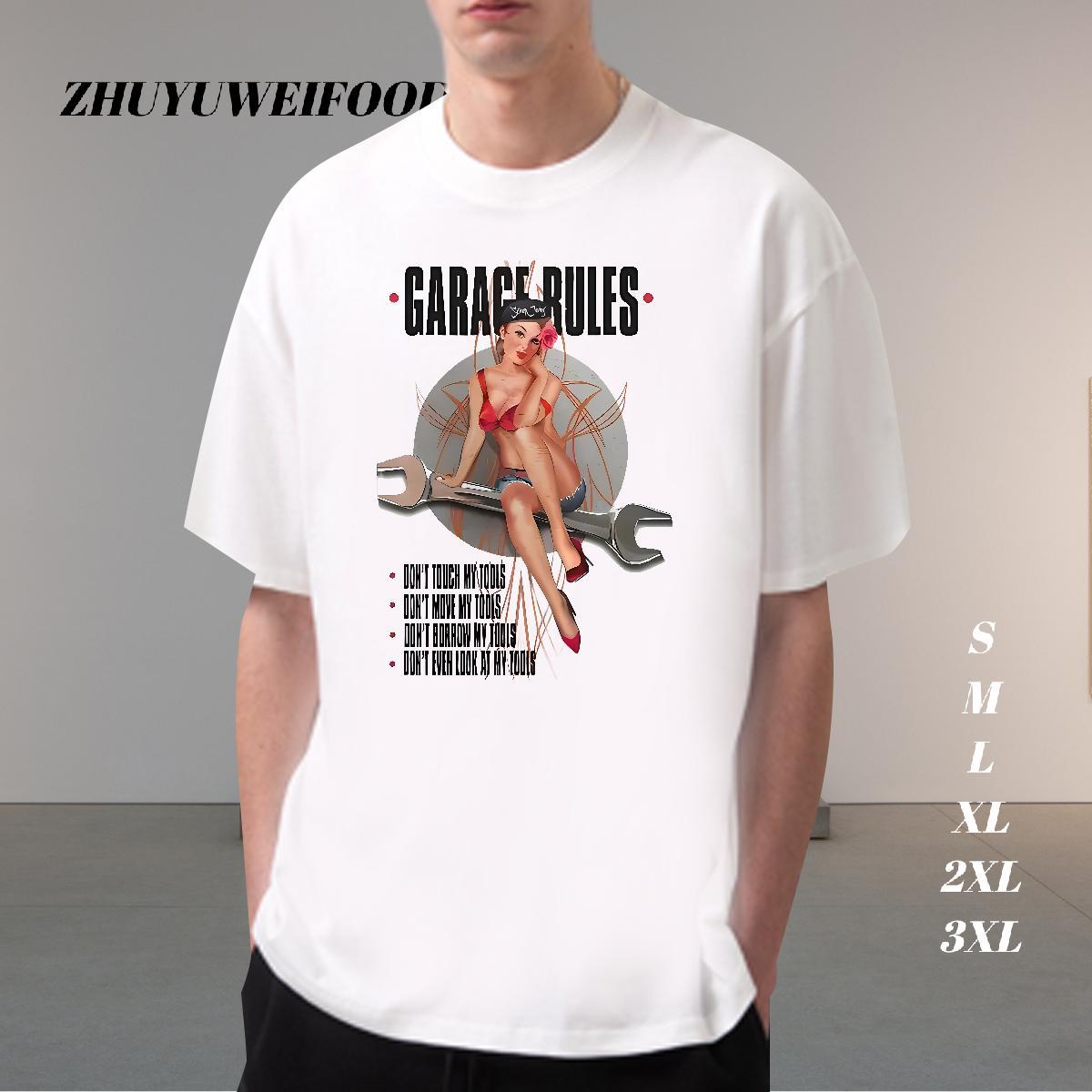 2024 New T-Shirts person Wear 100% Cotton 230g Anime Printing Street Loose Custom Anime Breathable Soft Men Tees