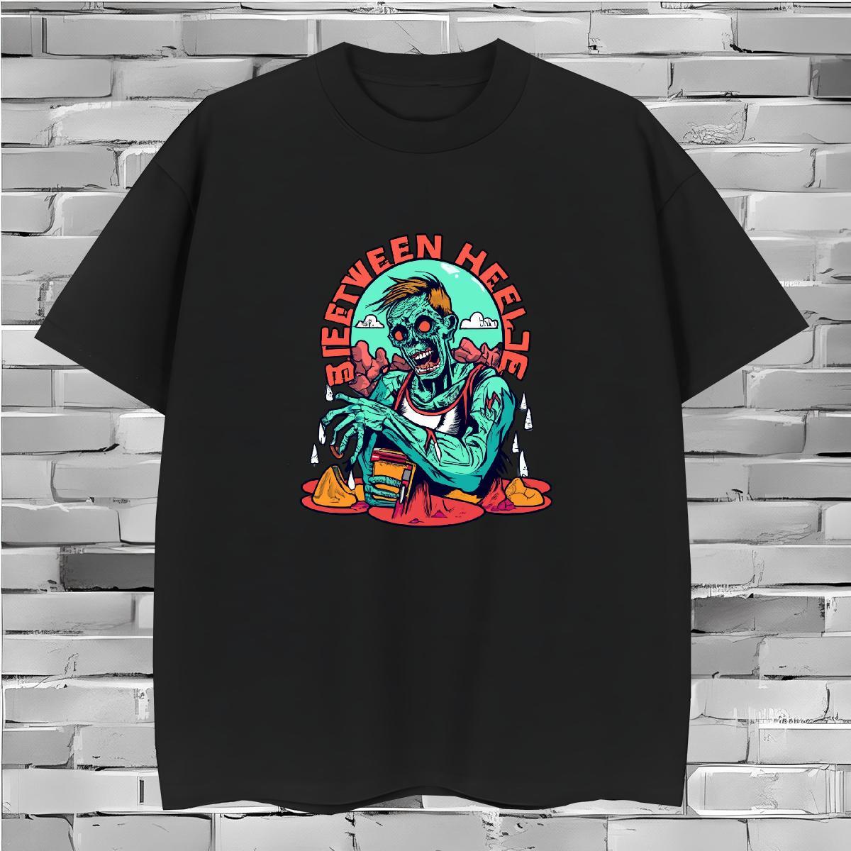 Fashion Casual T-Shirts for Men skull Tshirts 230g 100% Cotton Home Outdoor Classic Graphic Crew Neck Tshirt for Man Woman