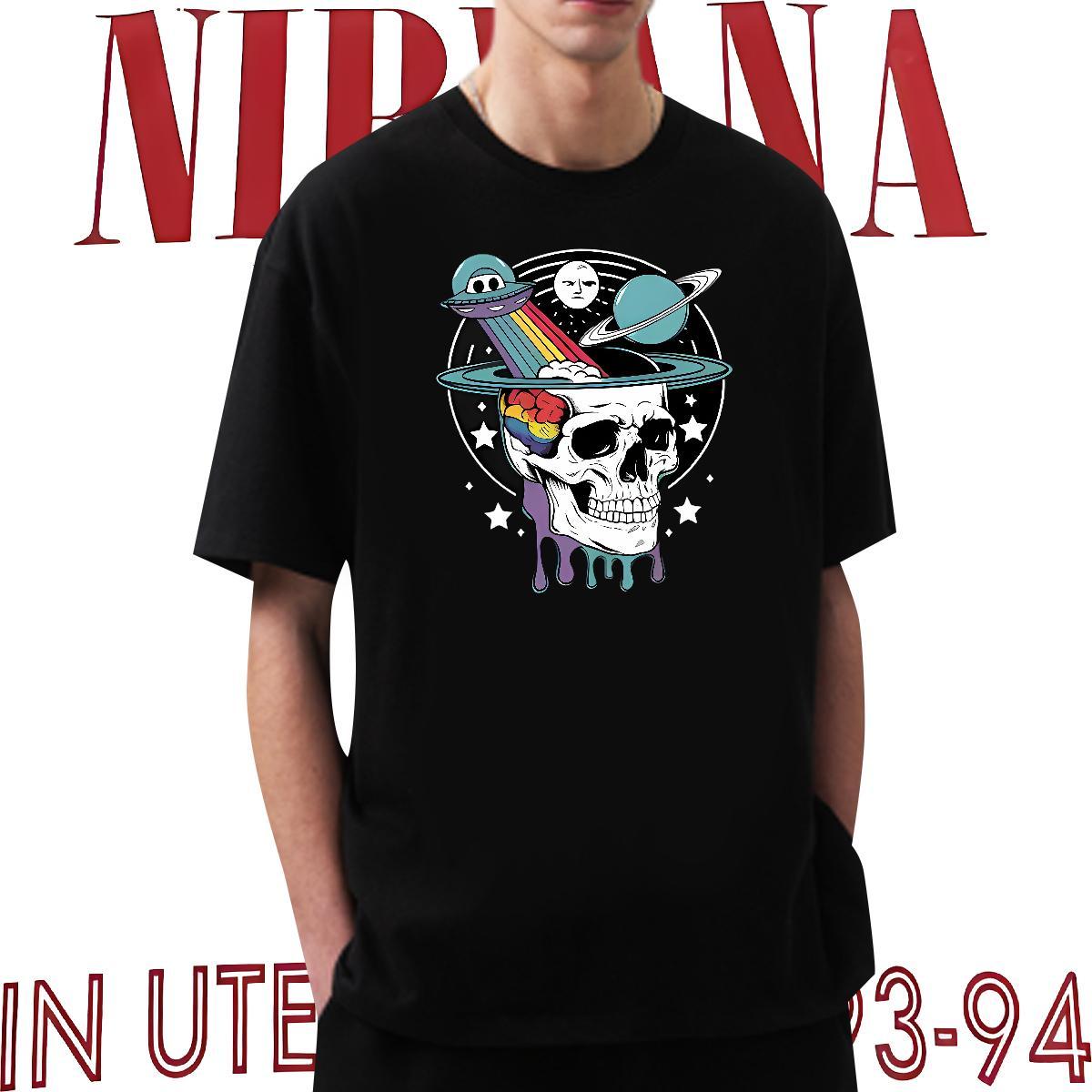 2024 Man T Shirts skull Clothes 230g 100% Cotton Spring Summer Designer Black White O-Neck Short Sleeve Men Tees