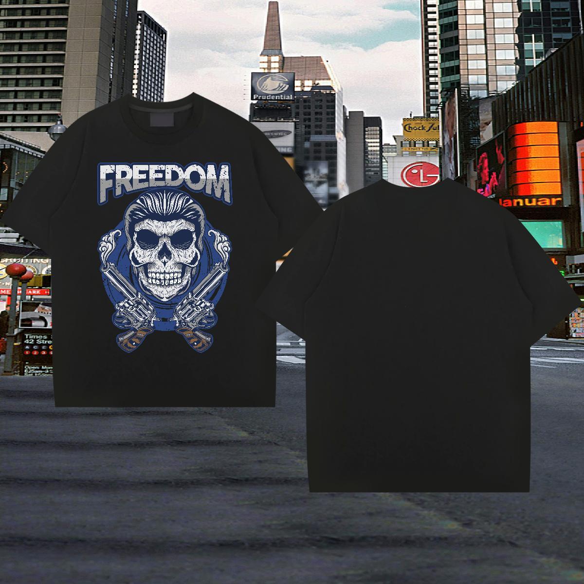 Factory Direct T-Shirts for Men skull Tees 230g 100% Cotton Sport Comfortable Skull Round Neck Short Sleeve Men Tees